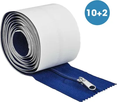 Produktbild von Reißverschluss selbstklebend (blau) 215 x 7,5 cm 10+2 Set