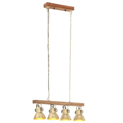 Immagine prodotto di Lampada a Sospensione Industriale Ottone E27 Legno di Mango
