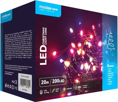Zdjęcie produktu dla Modee Lighting Łańcuch choinkowy LED 200 LED 20m wielokolorowy