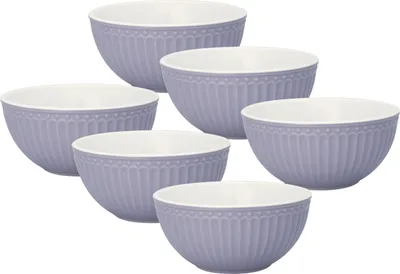 Produktbild von Greengate Alice Müslischale lavender 14 cm Set6
