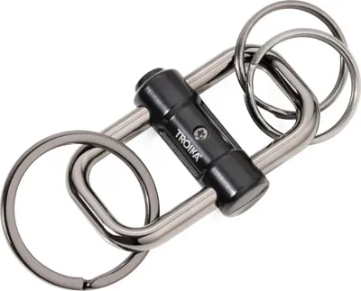Image de TROIKA KR22-09/BK TROIKA Schlüsselanhänger 2-WAY KEY schwarz