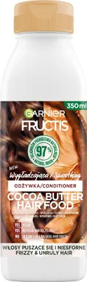 Zdjęcie produktu dla Garnier Fructis Cocoa Butter Hair Food wygładzająca odżywka do włosów puszących się i niesfornych 350ml
