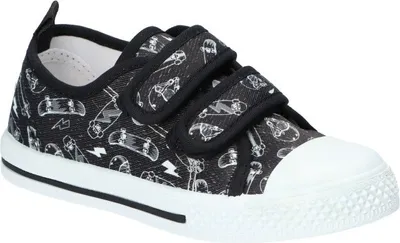 Produktbild von AMERICAN CLUB TEN163 Kinder-Sneaker mit Klettverschluss, Kinderschuhe, Ledereinsatz Schwarz 27