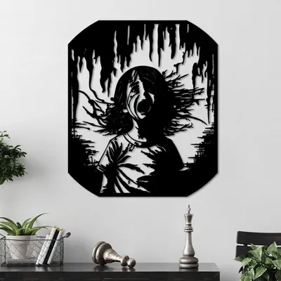 Produktbild von Wallity, Gaza, Dekoratives Wandaccessoire aus Metall, Schwarz, 100 % METALL, 56 x 47 cm