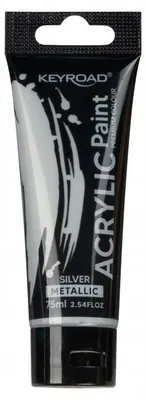 Produktbild von Keyroad Metallic Acrylfarbe Silber 75ml Tube