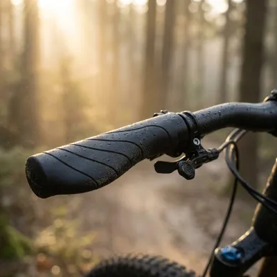Produktbild von Ergotec MTB-ATB-Griffe Kyoto Kraton, 133/133mm, schwarz, per Paar