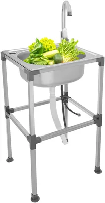 Produktbild von Freistehende Edelstahlspüle für die Outdoorküche und Camping