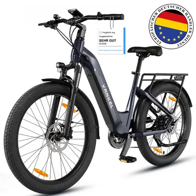 Produktbild von Vankel E-bikes 26”×3,0 Zoll E-Fahrrad Damen u. Herren 720 WH Pedelec 48V 15AH 120 km