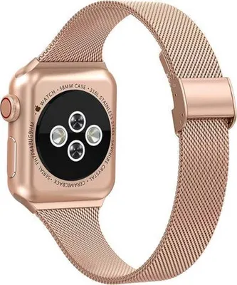 Obrázok produktu pre Róznobežový remienok, vhodný pre Apple Watch Series 1/2/3/4/5/6/7/8/9se – remienok Milanaise – kovový – 38/40 mm – CHPN