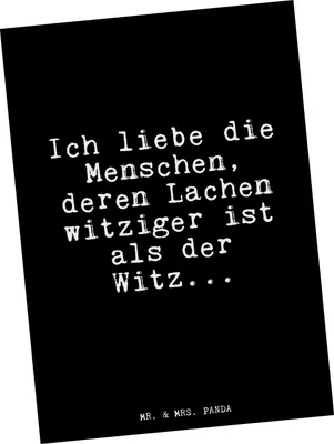 Produktbild von Mr. & Mrs. Panda Postkarte Ich liebe die Menschen,... - Schwarz - Geschenk, Freund, Ansichtskarten, Schwester, Bruder, Fotokarte, Sprüche, Familie, Partner, Postkarten