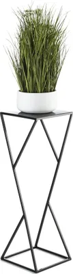 Produktbild von HowHomely Modern Pflanzenständer, Blumenhocker aus Metall Schwarz 70 cm Höhe - Blumenständer für das Haus