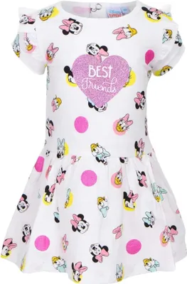 Produktbild von Disney Minnie Maus Mädchen Baby Kleinkind Sommerkleid – Weiß / 68