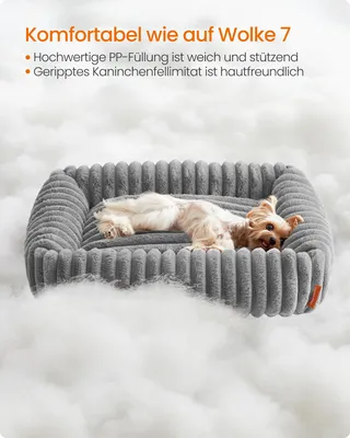 Produktbild von Feandrea Hundebett, orthopädisches Hundekörbchen Hundekissen waschbar, Hundematte, M