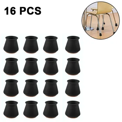 Produktbild von Silikon Stuhl Kappen Füße Pads Stuhlkappen Stuhlbeinschutz Stuhlbeinkappen Stuhlbein Socken Tische und stühle fuß Protektoren Runde Beine 16pcs