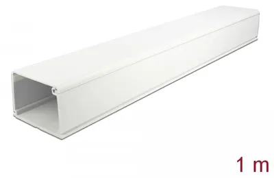 Obrázek produktu pro DELOCK kabelový kanál s krytem samolepicí 83x54mm, 1m bílý