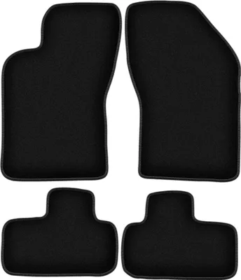 Produktbild von Wielganizator Velours-Autoteppiche – passend für Fiat Coupe I (Coupe, Bj. 1994-2000) –  schwarz, passgenau, mit Befestigungen set 4 Stk.