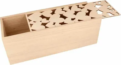 Produktbild von Aufbewahrungsbox mit Herzensdeckel - 33 x 12 x 12 cm