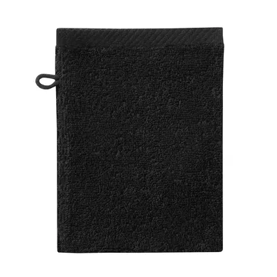 Produktbild von Seahorse Waschlappen Pure - Schwarz - 16 x 21 cm - Satz von 6
