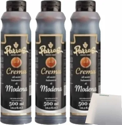Produktbild von Parras Crema Modena Balsamicocreme 3er Pack (3x500ml Flasche) + usy Block