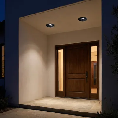 Produktbild von Downlight IP66 Dako, verstellbar, ø200 mm, LED 20, Warmweiß – 3000 K, Ein/Aus, Schwarz, 1821 lm