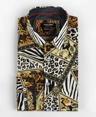 Immagine prodotto di Camicia da uomo YVES ENZO con stampa leopardata 206-12  L