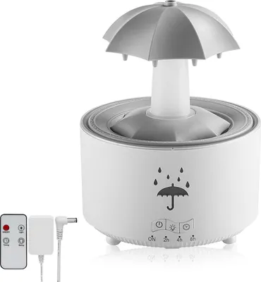 Produktbild von 7-Farben-LED Luftbefeuchter mit Aromadiffusor, 300ml, Fernbedienung, Timer für Zuhause