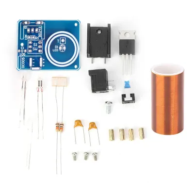 Obrázok produktu pre Tesla cievka, Mini Tesla cievka, Elektronická súprava pre domácich majstrov, Súprava na prenos Tesla, Elektronická cievka Tesla