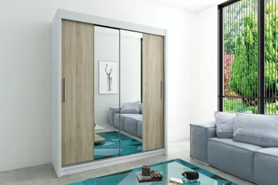 Productafbeelding van MINIO Kledingkasten TOKYO 1, 180 cm, Wit / Sonoma