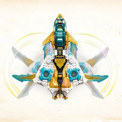Produktbild von LEGO 71770 NINJAGO Zanes Golddrachen-Jet Set mit Flugzeug und Cole & Zane Minifiguren