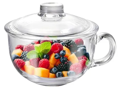 Gläserne Tasse 15 OZ mit Deckel, Frühstücksbecher, Kaffeetasse