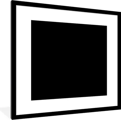Produktbild von MuchoWow® Gerahmtes Poster Schwarz - Muster - Design 40x40 cm - Poster mit Schwarzem Bilderrahmen Wandposter Rahmen Foto Bilder - Poster - Plakat im Rahmen
