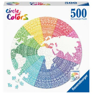 Obrázok produktu pre Puzzle 500El Kruh Farieb Paleta Farieb Mandala 171682 Ravensburger