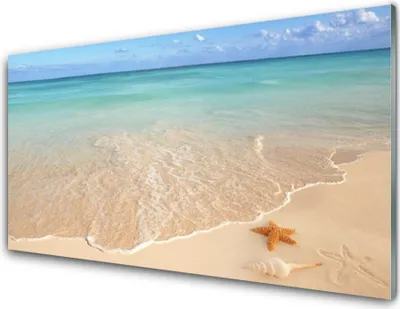Produktbild von Acrylglasbilder 100x50 Wandbild Druck Meer Strand Seestern Landschaft