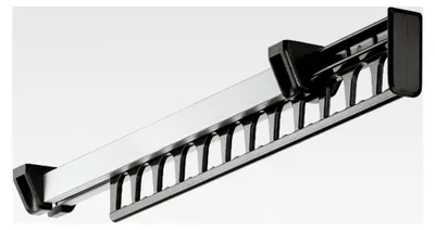 Produktbild von Ausziehbare Kleiderstange aus Aluminium für 12 Kleiderbügel, Länge 312 mm, 1 Stück