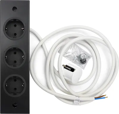 Produktbild von THEBO 3-fach Unterbausteckdose ST 3002 in SCHWARZ / THEBO Licht / Steckdosen / Schukostecker