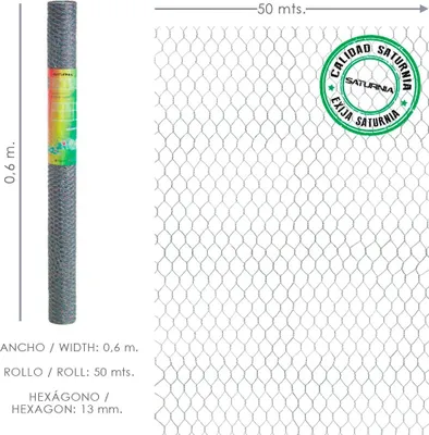 Produktbild von Dreifaches Torsionsgitter 13/60 cm. Rolle 50 Meter für den Hausgebrauch