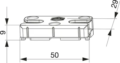 Image de Gâche MACO iS PVC 12/20-13, REHAU/OSMOPANE/VIVA PLAST, argent (96570)
