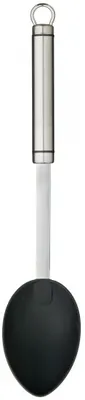 Immagine prodotto di KitchenCraft Professional - Cucchiaio da portata, testa in nylon antiaderente, acciaio inox, argento/nero, 34 cm