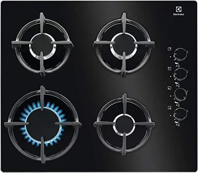 Obrázok produktu pre Electrolux EGG6407K - Schwarz - Integriert - Gaskochfeld - Glas - 4 Zone(n) - 4 Zone(n)