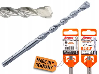 Obrázek produktu pro Arvex SDS-Plus příklepový vrták 8 x 160 mm, vrták do betonu
