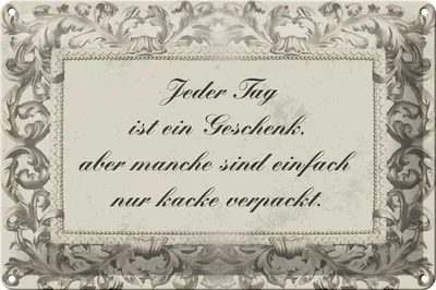 Produktbild von Blechschild Spruch 30x20cm Jeder Tag ist ein Schild