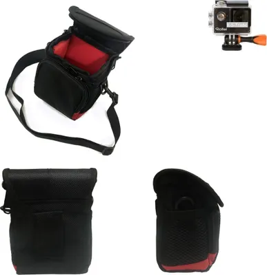 Produktbild von K-S-Trade Kameratasche Fototasche Umhängetasche Schultertasche Zubehör Tasche Schutz Hülle kompatibel mit Rollei Actioncam 425 mit Zusatzfach und