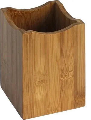 Image de Porte-ustensiles de cuisine en bambou brun