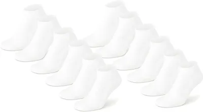 Produktbild von 12 Paar Damen Sneaker Socken mit & ohne Muster Baumwolle,  Weiß/39-42