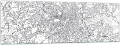 Produktbild von Bilder auf glas - Einteilig - Stadt Karte London - 160x50cm - Glasbilder - Wandbilder - Bilder - zum Aufhängen bereit - Wanddekoration aus Glas - Glas Bilder - Wandbild auf Glas - GAB160x50-4680