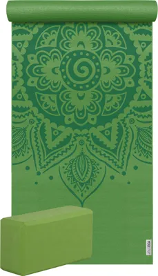 Produktbild von Yoga-Set Starter Edition - spiral mandala (Yogamatte + 1 Yogablock)
