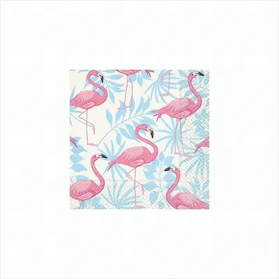 Produktbild von Paper+Design 200452 Lunchservietten Design "Flamingos" - 33 x 33 cm, 20 Stück