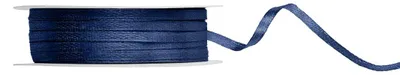 Immagine prodotto di Nastro di raso blu navy 50 m, larghezza 3 mm