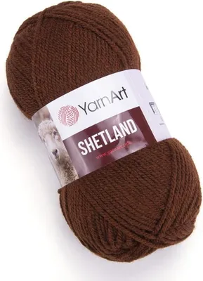 Produktbild von YarnArt Shetland Wolle 542 Braun, Weich, Waschmaschinenfest, Ideal für Winter