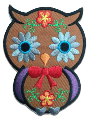 Produktbild von Eule Tier - Aufnäher, Bügelbild, Aufbügler, Applikationen, Patches, Flicken, Zum Aufbügeln, Größe: 6.7 x 9.0 cm